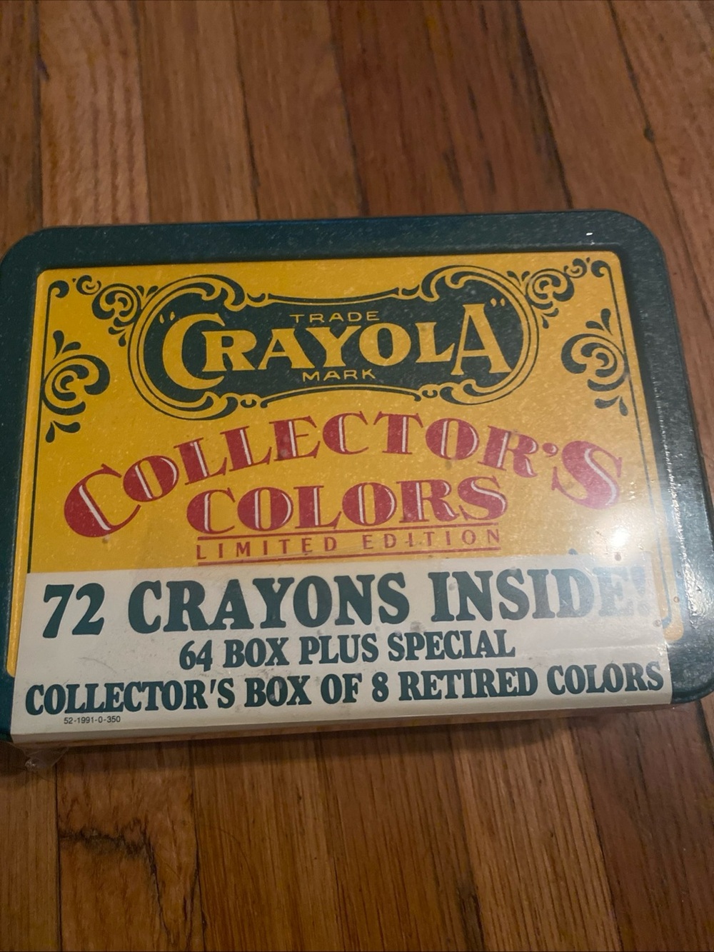 Vtg 91 Crayola Collector's Colors Tin 72 Crayons BRAND NEW SEALED 8 Retired
